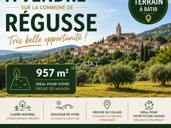 Terrain à bâtir 957m2